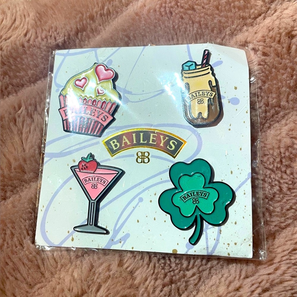 NEW Baileys Original Irish Cream Lapel Pins set of four